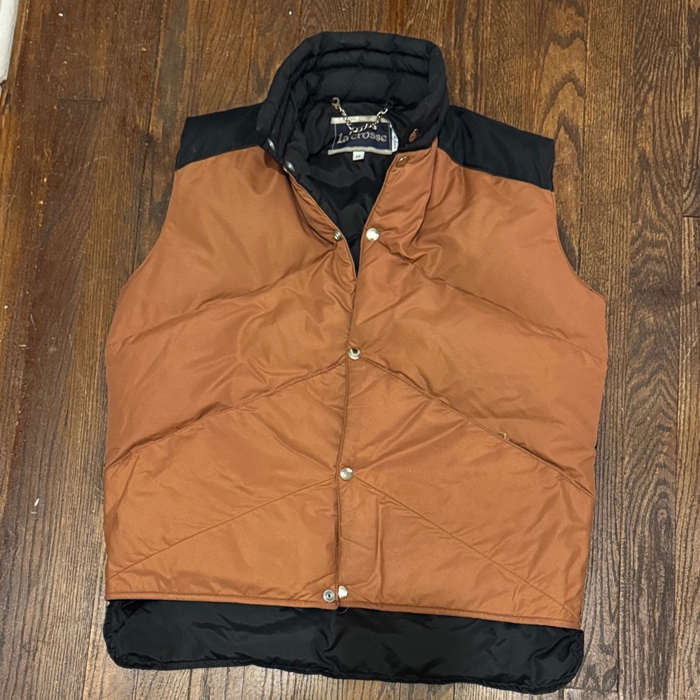 Vintage Lacrosse Men's Brown and Black Vest
